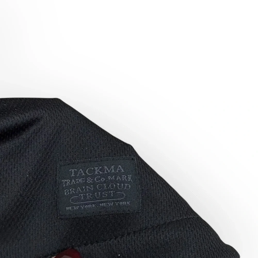 NEW Tackma Men’s Black Long Sleeve‎ Jersey Blue Logo Size XL
